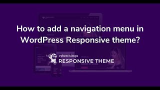 How to Add a Navigation Menu in WordPress ResponsiveTheme