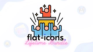 Flat Icons lifetime icon bundle   30,000 premium icons