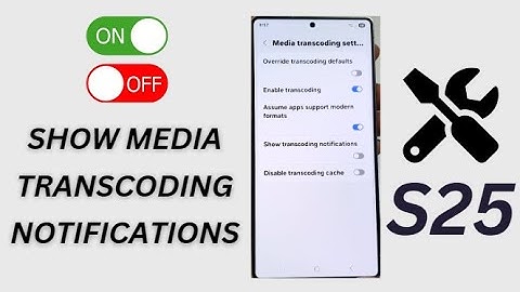 Galaxy S25/S25+/Ultra: How to Enable/Disable Show Media Transcoding Notifications
