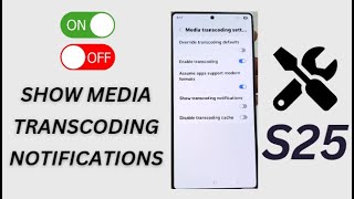 Galaxy S25S25Ultra How To Enabledisable Show Media Transcoding Notifications
