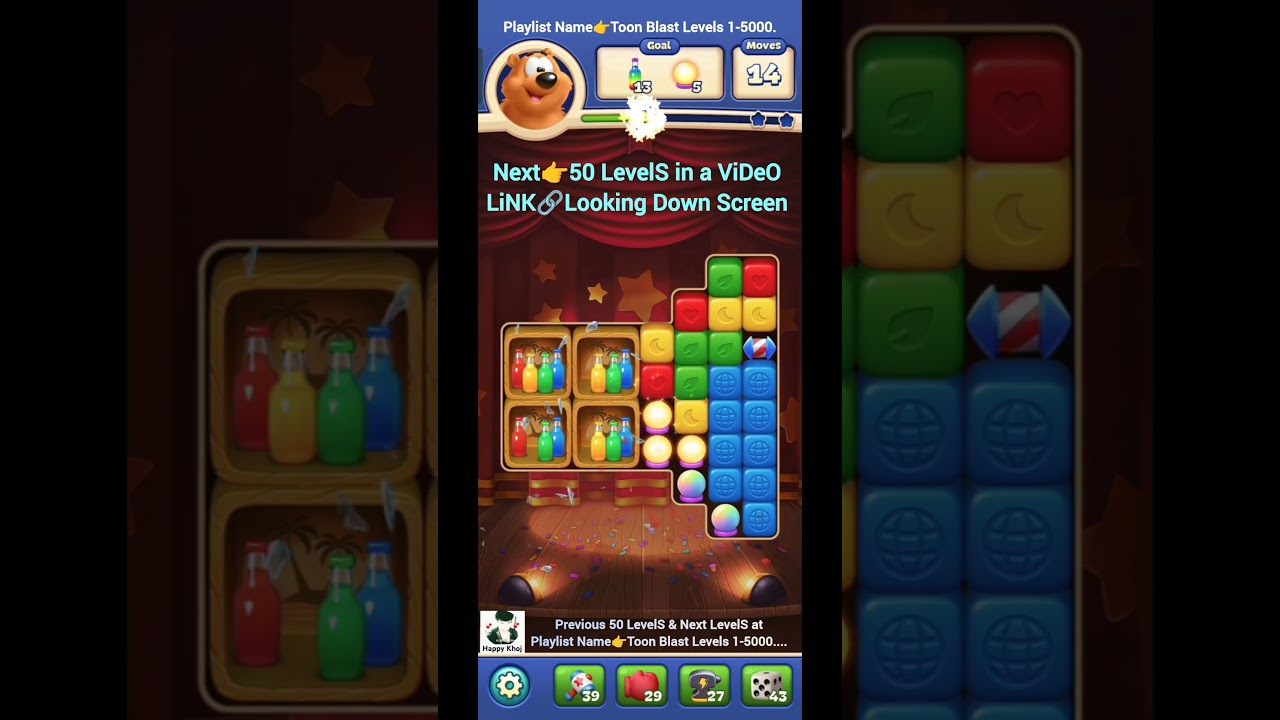 TOON BLAST LEVEL 330 - NO BOOSTER/ COINS 👉 FULL LEVELS 300-349 LINK 🔗👇 