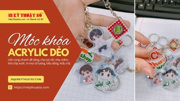In móc khóa Acrylic theo yêu cầu, nhựa dẻo cute, đổ keo trong suốt - In Kỹ Thuật Số Since 2006