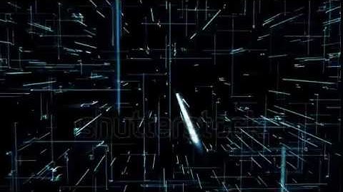 DAVE FX - Inside a 3D Blue Morphing Grid Animation Background Backdrop