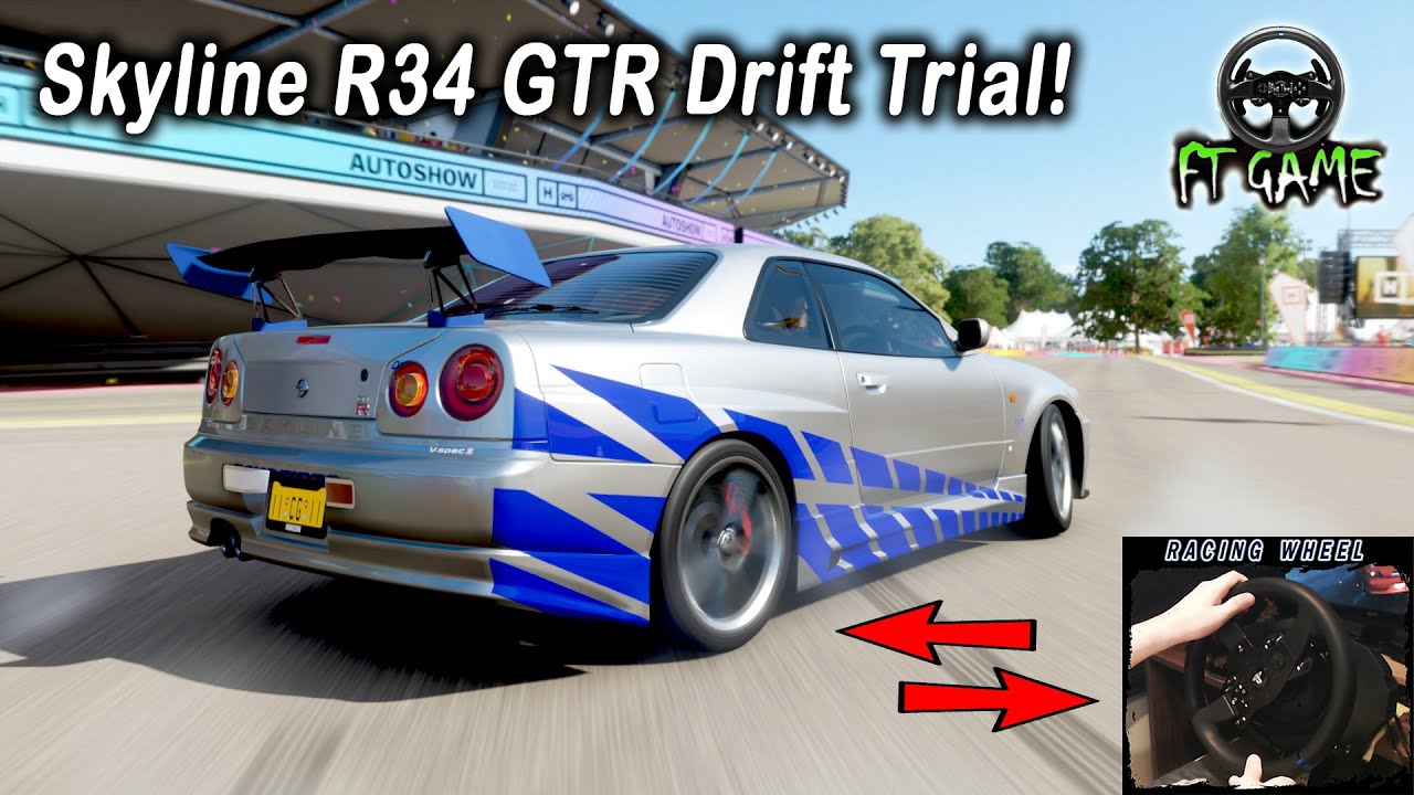 Nissan Skyline Gtr R34 Forza Horizon 4 Nissan Skyline GTR R34 Drift Trial with Wheel Cam | Forza Horizon 4
