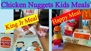 Chicken Nuggets Kids Meals: Burger King vs McDonald’s Canada: Minions vs Peanuts