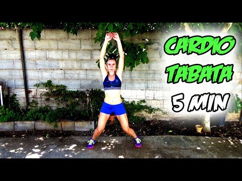 CARDIO TABATA 5 MINUTOS PARA PERDER PESO EN CASA | Rutina de Jumping Jacks