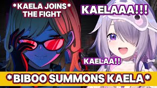 Biboo Summons Kaela. Kaela Joins The Battle, Gives Her Item, And Fights Against Pebble Hololive