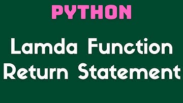 Lamda Function (Anonymous Function) | Return Statement | Python Function | 12th Computer Science