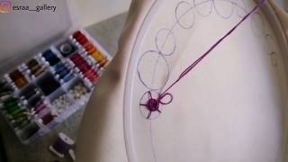 أسهل وردة للتطريز..الغرزة العنكبوتية | Spider stitch