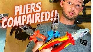 Comparing electrical pliers. Knipex channellocks and crescent. Which is best?