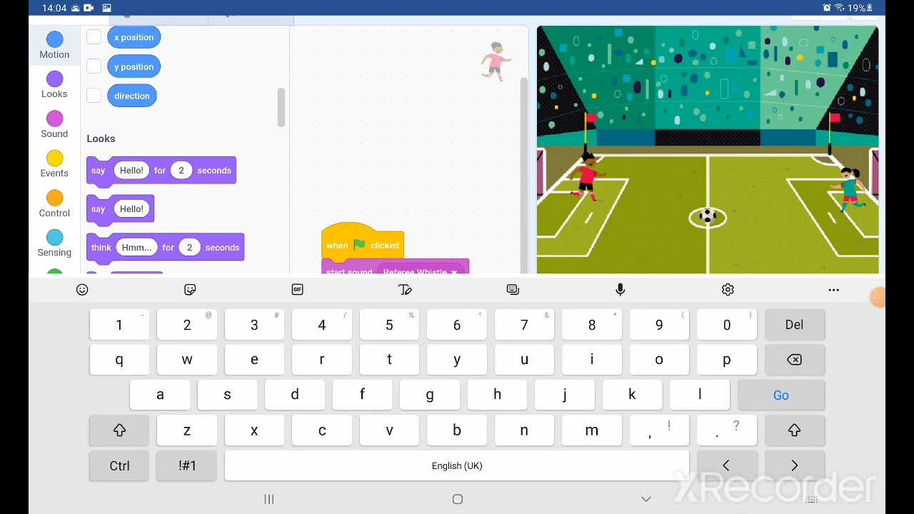 how to make a soccer animation on scratch - YouTube