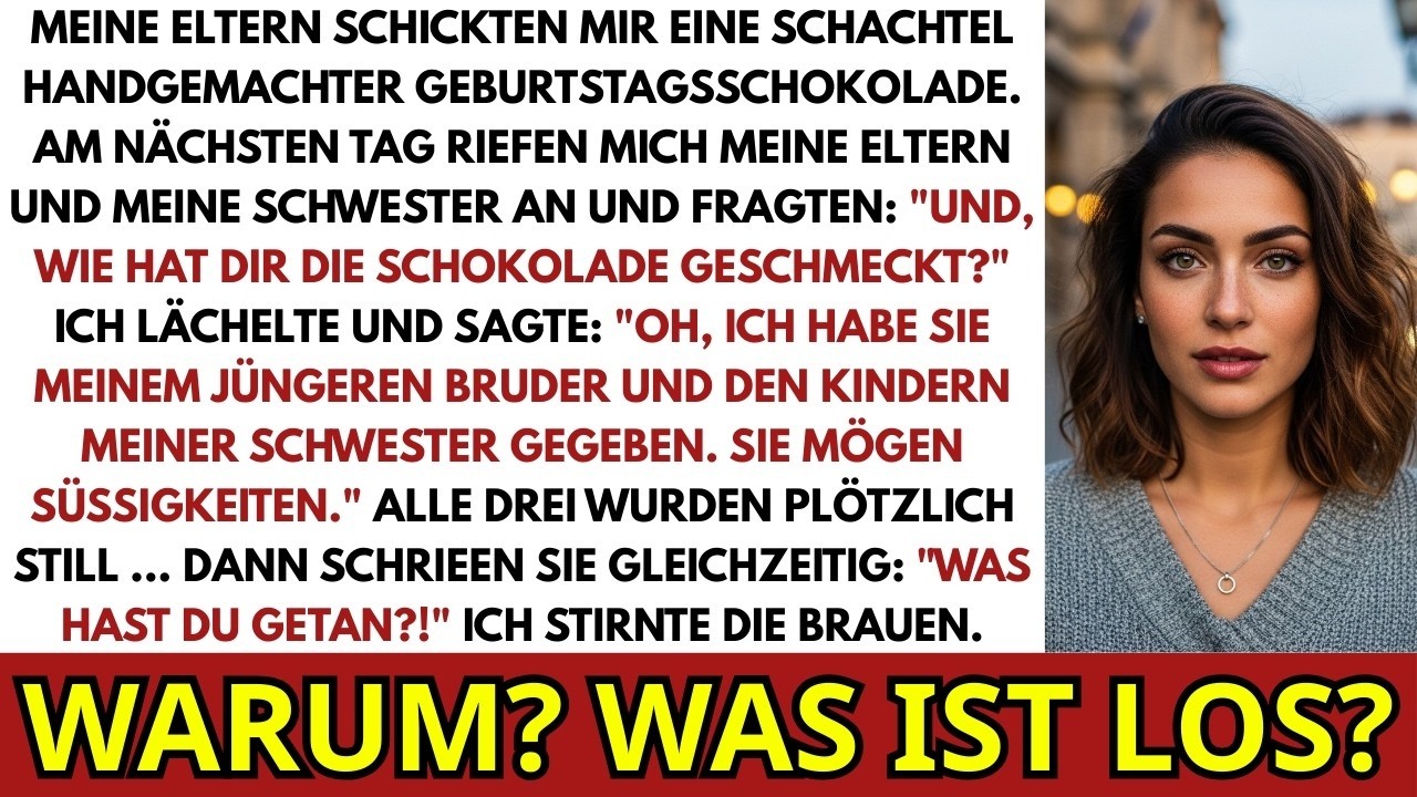 Als ich meinem zwölfjährigen Bruder und den Kindern meiner Schwester die teure Pralinenschachtel gab, die mir zum Geburtstag geschickt worden war, lachten sie und rissen sie sofort auf dem...