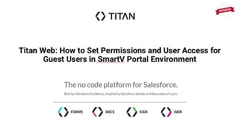 Titan Web: How to Set Permissions and User Access for Guest Users in SmartV Portal Environment