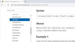 PowerQuery How to Generate a List of Date using List.Dates