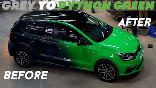 This Python green Color looks amazing on VW Polo