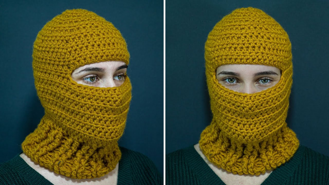 A fashionable crochet Balaclava hat - a simple tutorial for beginners ...