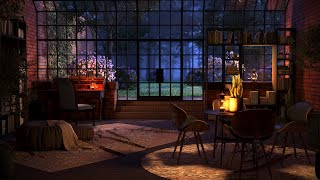 Garden Room Ambience | Relaxing Rain Sounds at Night