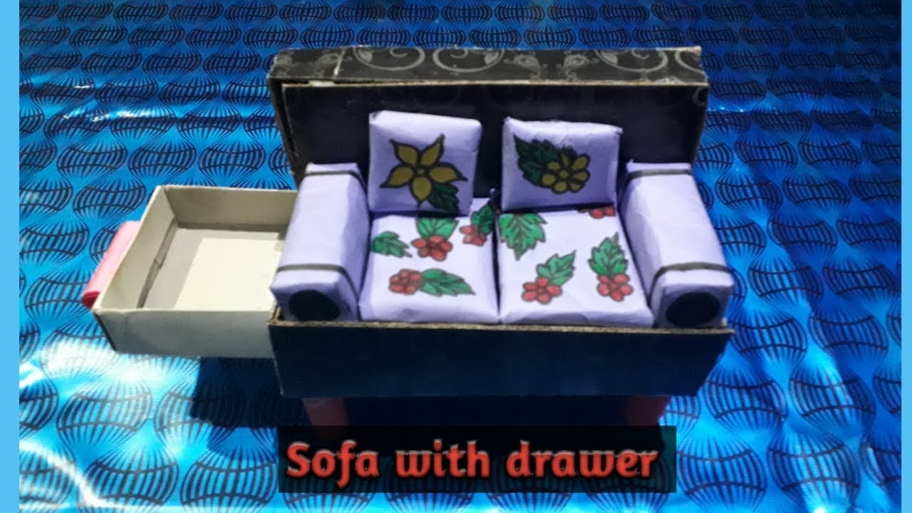 DIY Gift ideas/ how to make mini sofa with drawer/matchbox/ handmade ...