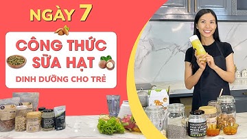 CÔNG THỨC SỮA HẠT DINH DƯỠNG CHO TRẺ NGÀY 7: HẠNH NHÂN - HẠT BÍ - HẠT MACCA - KỶ TỬ