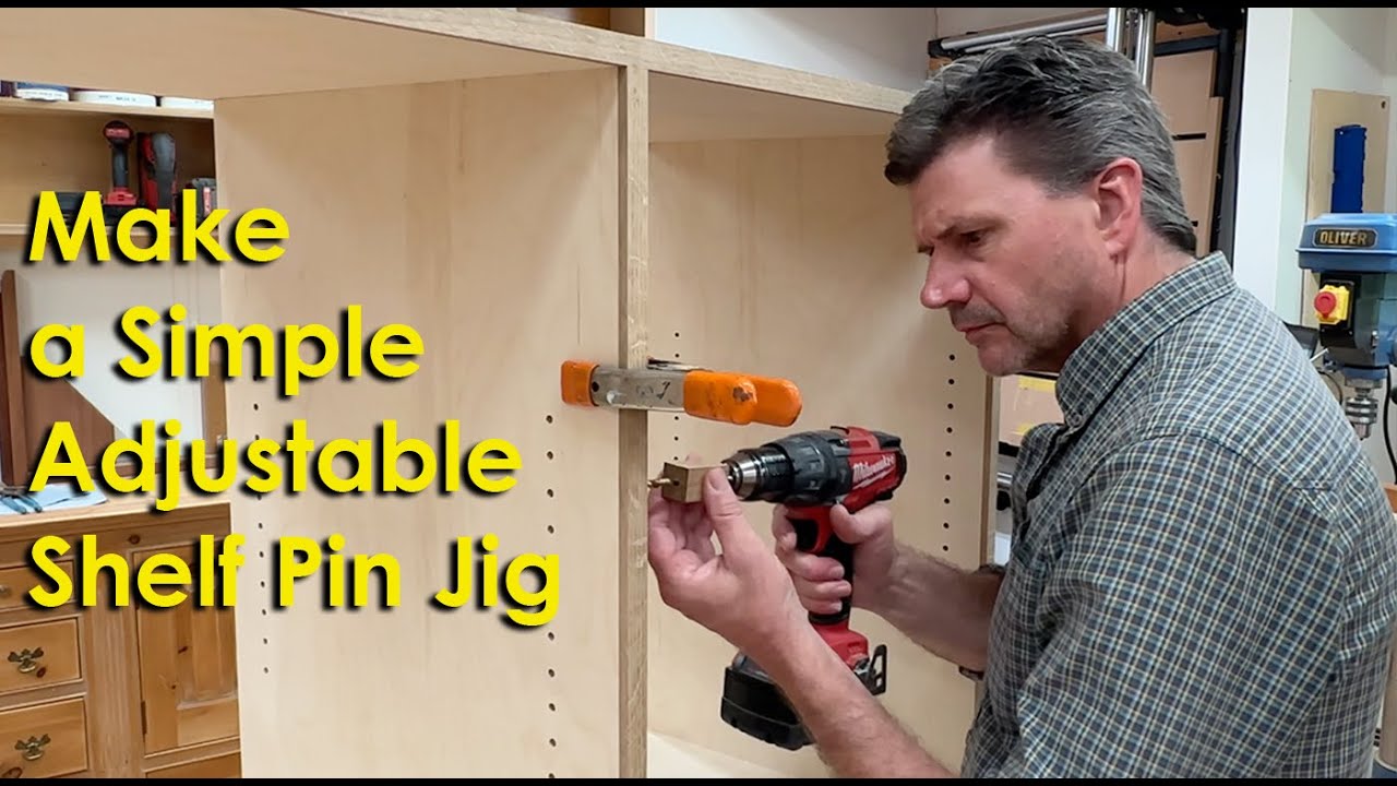 Simple Jig for Drilling Shelf Pin Holes / Adjustable Shelf Pin Jig 