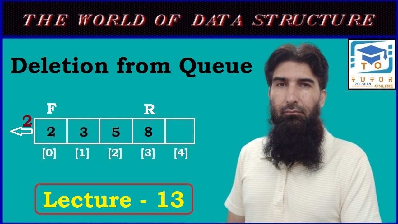 Delete Operation on Simple Queue | Drop | DS&A LECTURE – 13 | - YouTube