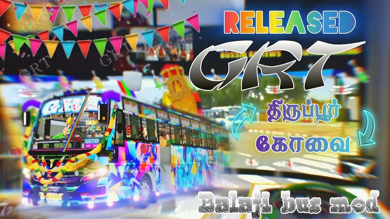 GRT ❤️🌟bus livery✨released Balajibusmod #trending #tamil#shortsfeed#viralvideo#bussimulatorindonesia