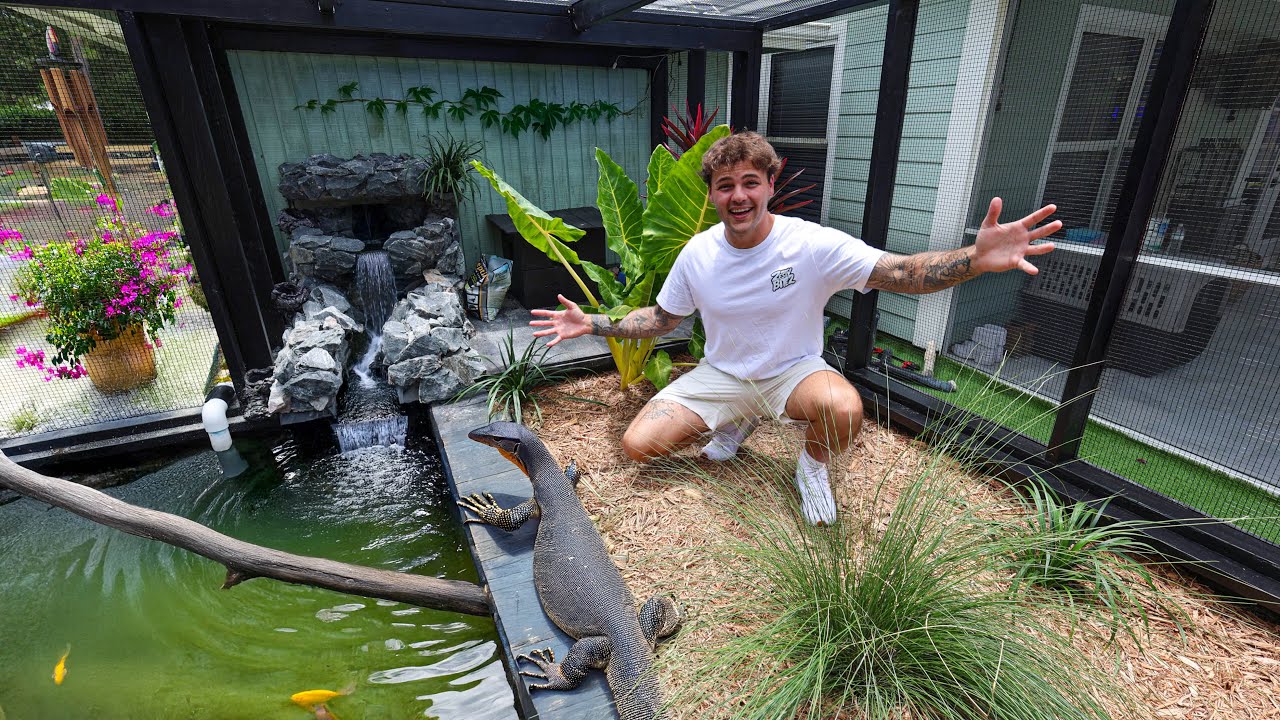 Building a MONITOR LIZARD Enclosure in My Backyard!! (Pt. 3)
