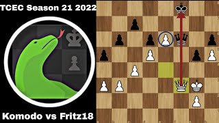 Komodo is Playing like Boss | KomodoDragon vs Fritz 18 | TCEC Season 21 - Swiss 2 2022