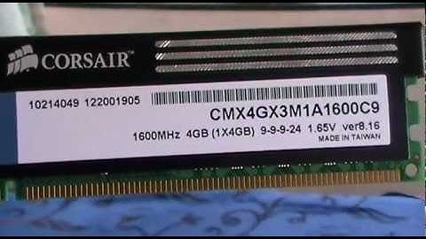 Corsair XMS3 4GB RAM DDR3 review and unboxing