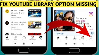 Fix YouTube Library Option Not Showing in YouTube (library option missing on home screen YouTube) screenshot 5