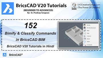 BricsCAD V20 Tutorial 152: Bimify & Classify Commands in BricsCAD V20 | BIM Course Hindi