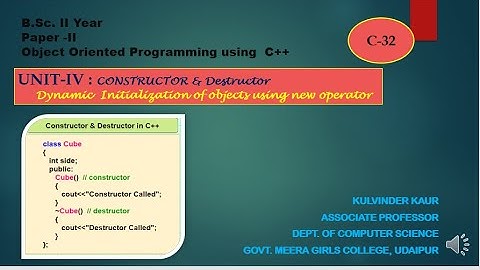 Dynamic Initialization of object using new operator
