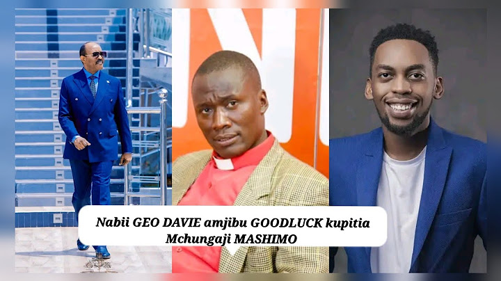 Nabii GEO DAVIE amjibu GOODLUCK GOZBERT kupitia kwa Mchungaji MASHIMO