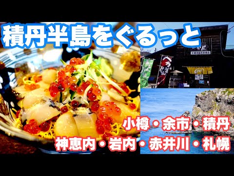 【積丹半島をぐるっと小樽・赤井川・札幌】神威岬で積丹ブルーを満喫!絶品 季節の海鮮丼 小樽の有名かまぼこ店で限定品、美味しいソフトクリーム 神恵内名産『ほっけのきりこみ』岩内町 赤井川村 余市の燻製屋