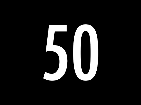 50 Second Countdown Timer - Black Background