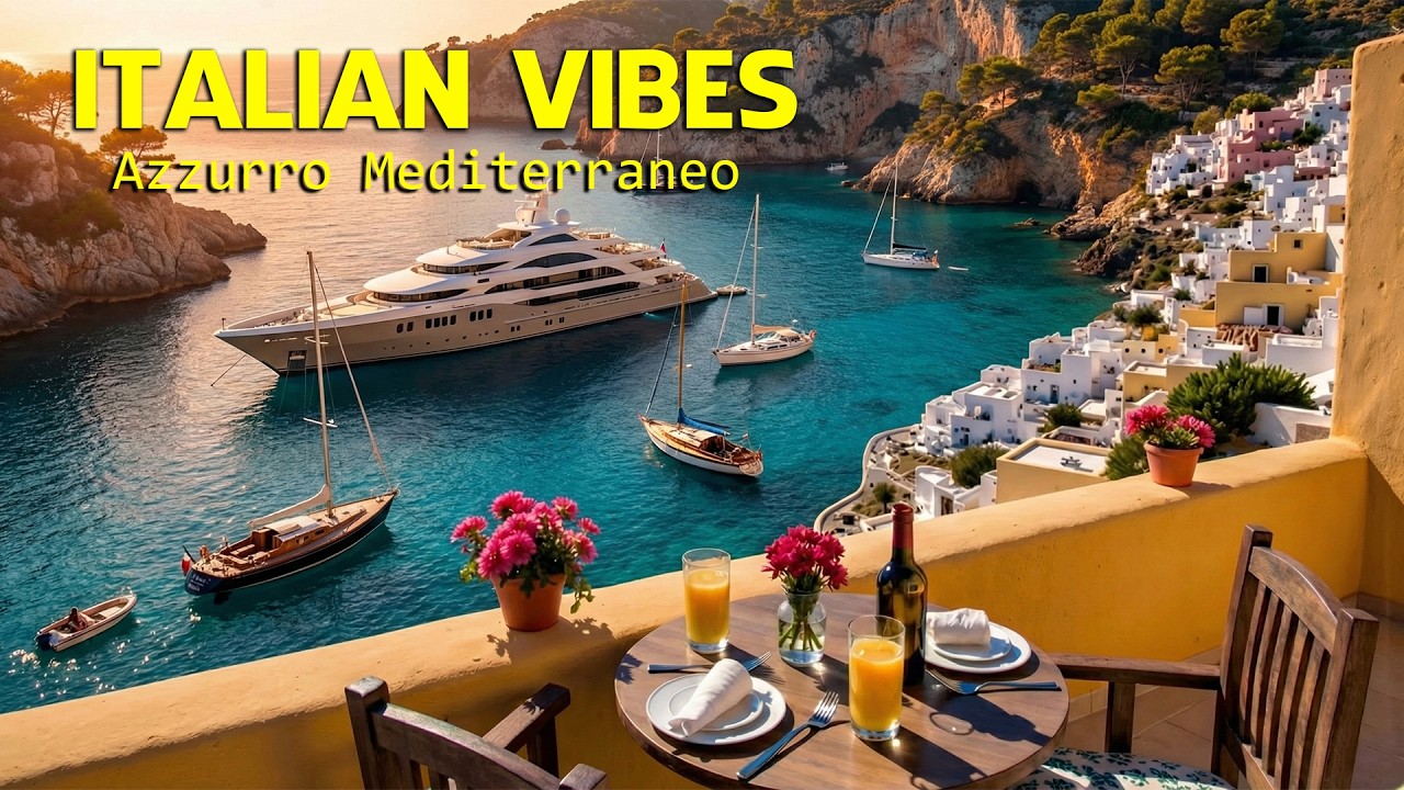 The Best 🇮🇹 Italian Music🎶 Italian Vibes 🎶 1+ Hour Scenic Amalfi Coast & Lake Como Relaxation 4K