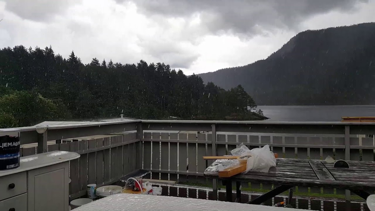 Heavy rain, Telemark, Norway