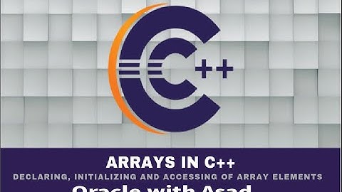 Examples of Array in C++ -Urdu/ Hindi