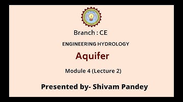Engineering Hydrology | Aquifer | AKTU Digital Education