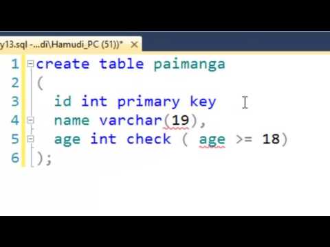 27 SQL CONSTRAINT CHECK CONSTRAINT SQL SERVER KURDISH TUTORIALS(فيركارى كوردى)