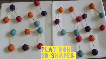 How to make a Play-doh geometric toothpick 2D Shapes By Daanvith/Marshmallows  shapes/toothpick shap