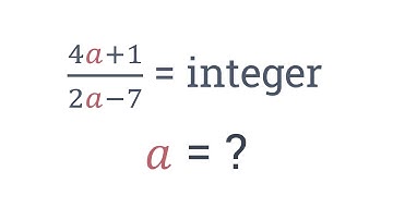 Find all integers a such that (4a+1)/(2a-7) is an integer