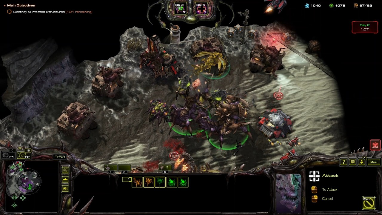 StarCraft 2 Co-op | Abathur & Han & Horner | Dead of Night | Brutal