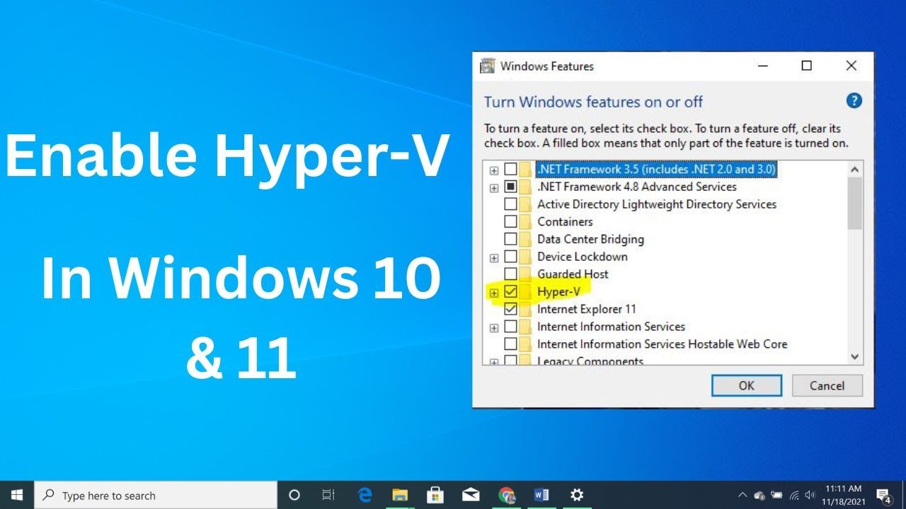 How to Enable Hyper V in Windows 11/Windows 10 - YouTube