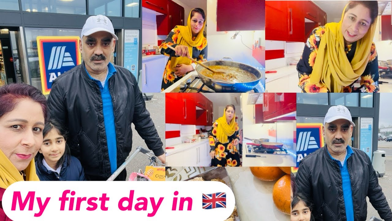 My First Day In UK | Shopping Cooking Cleaning | Busy Day In Luton | پہلا دن انگلینڈ میں کیسے گزرا