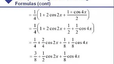 Algebra - Double Angle and Half Angle Formulas