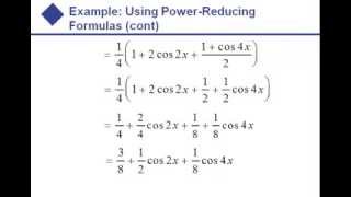 Algebra - Double Angle and Half Angle Formulas