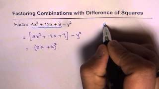 Factor 4 Terms Difference of Square
