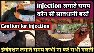 पशुओं को इंजेक्शन लगाते समय क्या सावधानी रखें|| Caution to give injection in Animals