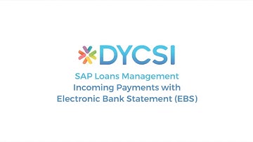 SAP Loans Management | Incoming Payments with Electronic Bank Statement (EBS)